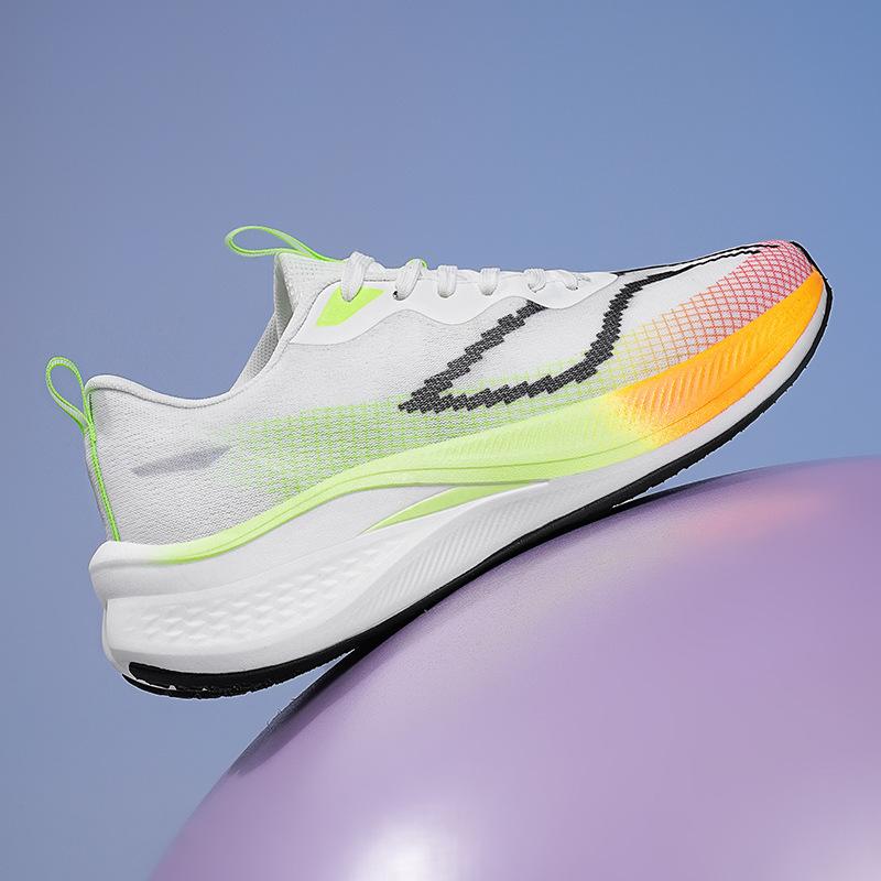 

2025 spring new popcorn soft sole racing shoes men s and women s mesh breathable wear-resistant carbon board sports shoes tide 44