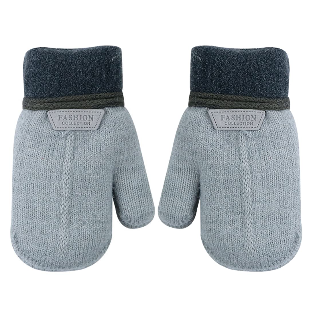 

Buffydeer Вязаный Возрастной с Милыми Зимними Перчатками для Девочек и и Идеально для Игры в и Варежки для Детей Детского Сада, Унисекс, 1-4, На шнурке, серый