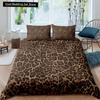 Pink Leopard King Queen Duvet Cover Girly Glitter Bedding Set Cheetah Skin Pattern Quilt Cover 2/3pcs Polyester Comforter Cover