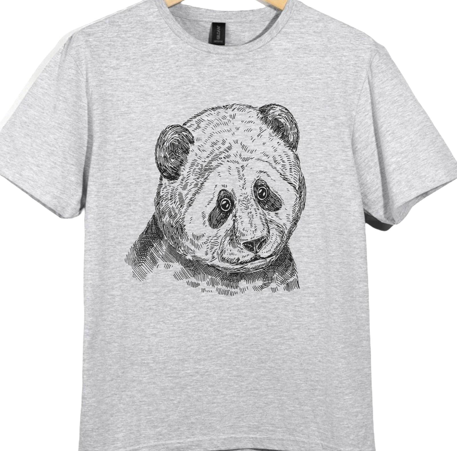 Panda T Shirt Cute Panda Bear Graphic Tee Cartoon Animal Lover Top S