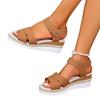 Women's Fashion Plus Size Adjustable Strap Open Toe Casual Wedge Sandals Comfortable Slip Resistant Sole Lightweight Design
