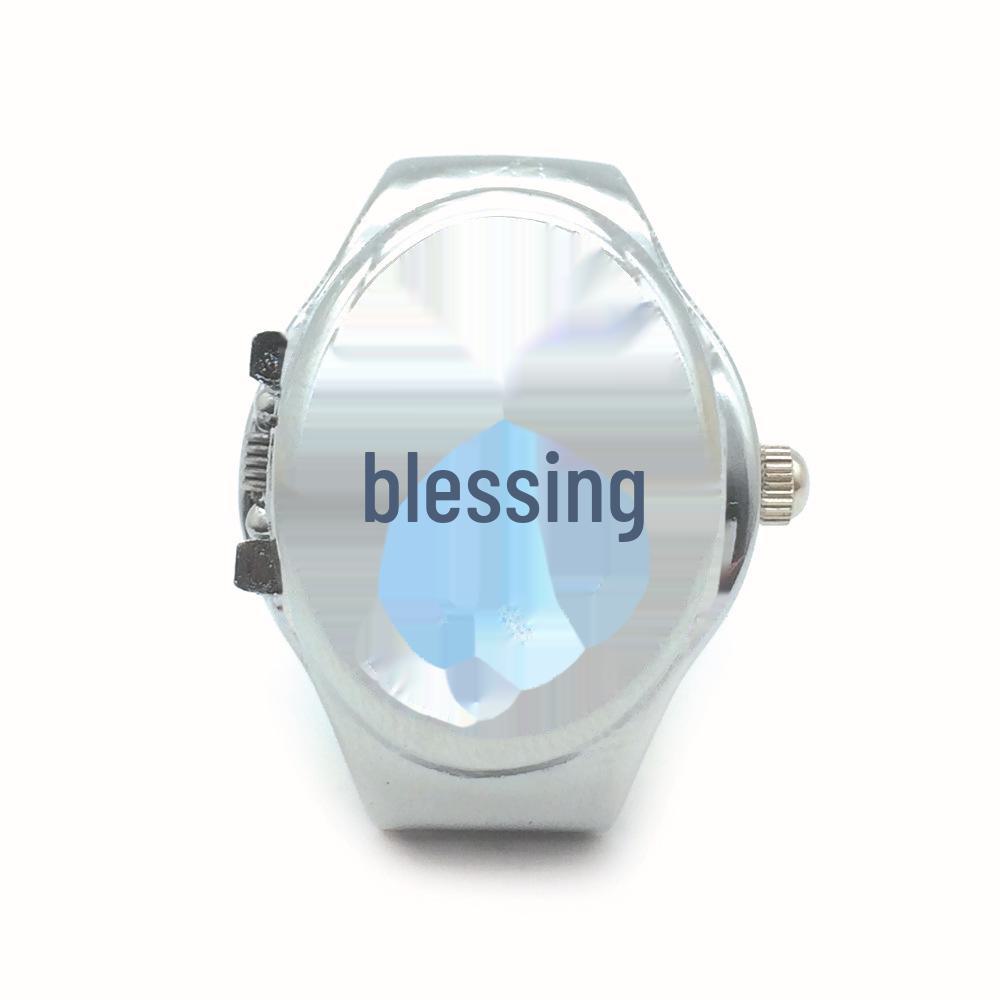 

Цифровые часы с 3D-цветочным перекидным кольцом — популярный стиль, 5 цветов, модель J-122, изысканный дизайн One Size синий