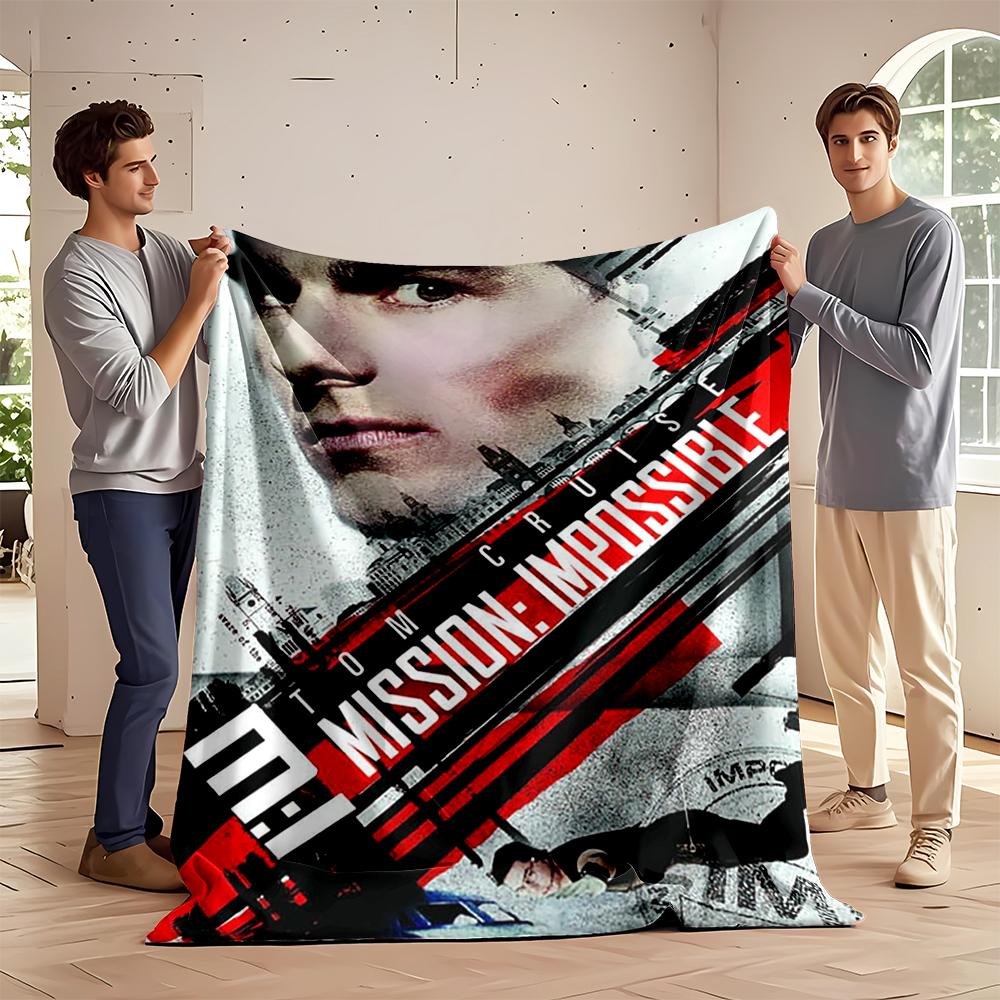 "Mission: Impossible Poster Themed Blanket – Flannel blanket for bedroom, living room, sofa, and nap sofas"