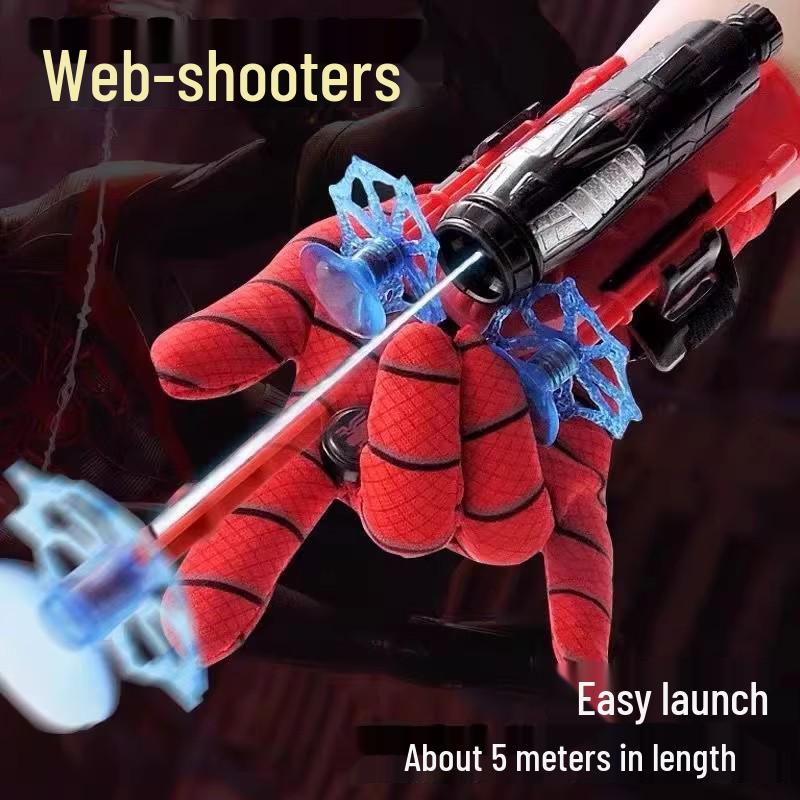 Hero Wearable Spider Launcher Toy with Suction Cup Soft Bullets for Kids