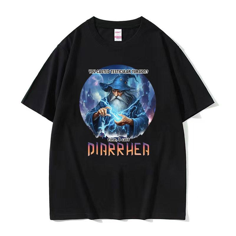 Shadow Wizard Funny T Shirt Testicular Torsion Meme Graphic Tee Shirt Men Women Retro Gothic Oversized Short Sleeve Tshirt Tops