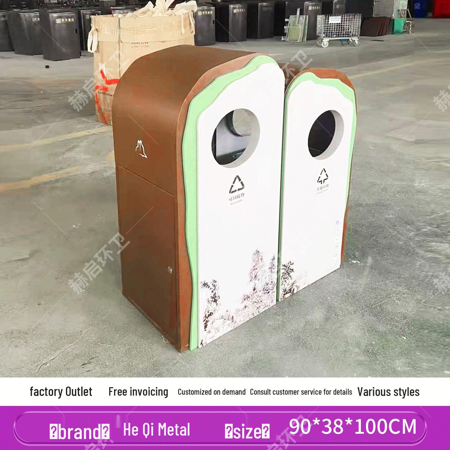 Stainless Steel Outdoor Trash Can for Community and Commercial Use