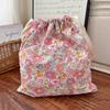 1pcs Forest Style Handmade Floral Cotton Drawstring Bag Vintage Storage Pouch for Underwear Travel Organizer Pouch