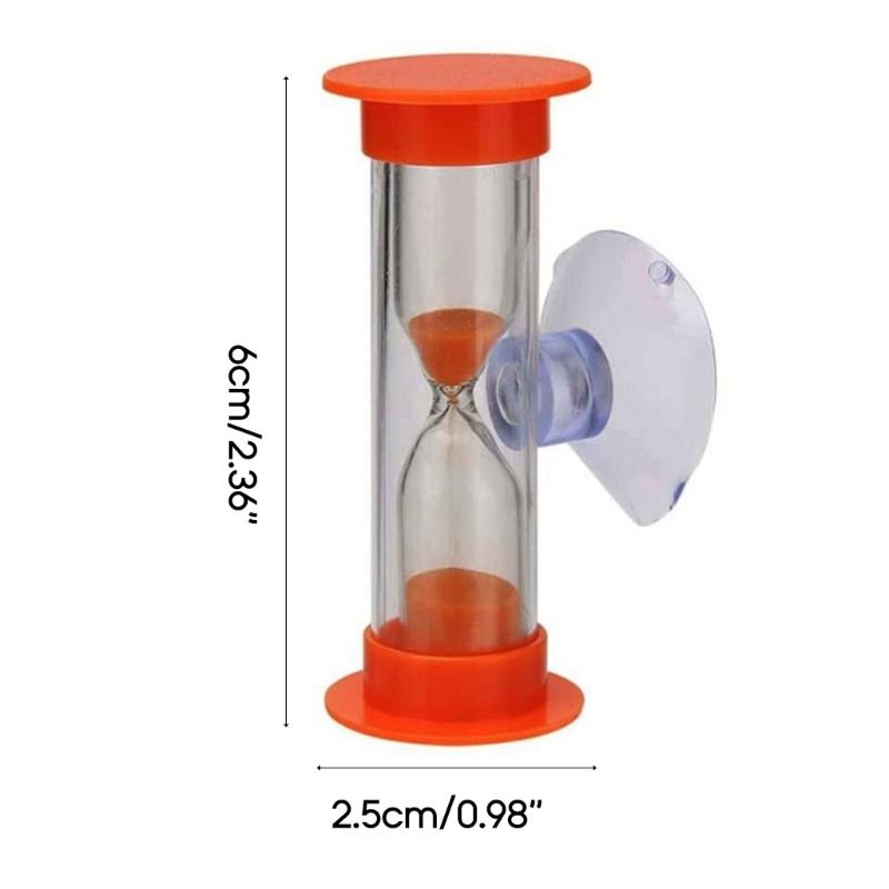 2Minute Hourglasses Timer With Suction Cup Shower Tooth Brushing Sandglass Timer Children Timer Toy Decorations