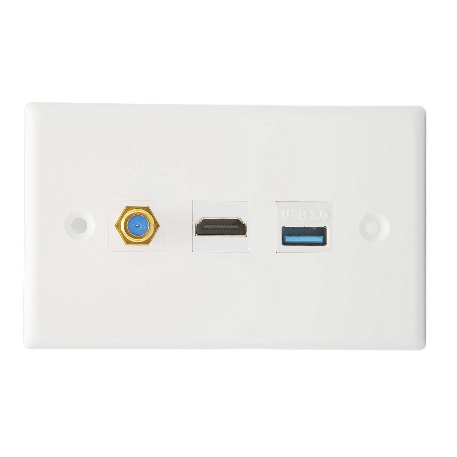 

Настенная панель HD Multimedia Interface Ethernet без пайки HD USB3.0 TV F-типа для