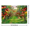 2D Harvest Theme Tapestry, Apple Orchard with Fresh Fruits for Home Decor