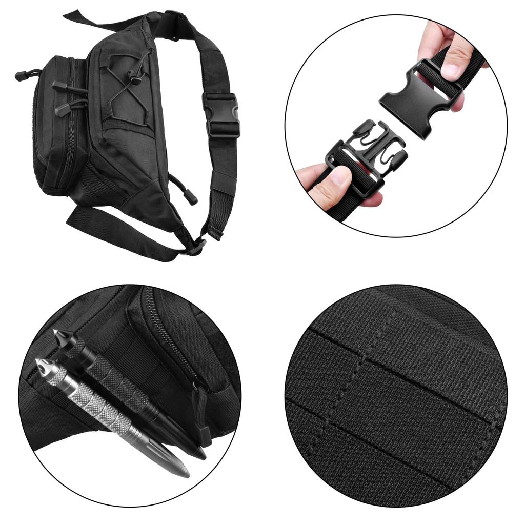 TRIWONDER MOLLE Waist Waist Hip Airsoft Tactical Military Water Bottle Smartphone for Men and Outdoor Tactical Fanny Pack Waist Bag Bag, Pouch, Bag,