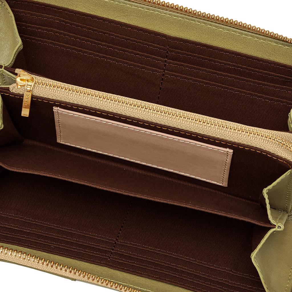 [Mozu] Wallet No.86092 Women's Green x Natural