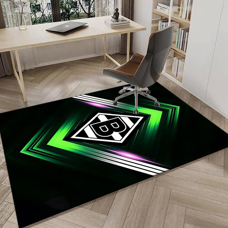 1PC Monchengladbach Emblem Rug Game Carpet, Floor Mat for Bedroom Living Room Entryway Rug, Home Decor Idea Gift for Christmas birthday