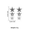 Sparkly Crystal Rhinestone Stars Drop Earrings For Women Fashion Holiday Party Jewelry Gifts