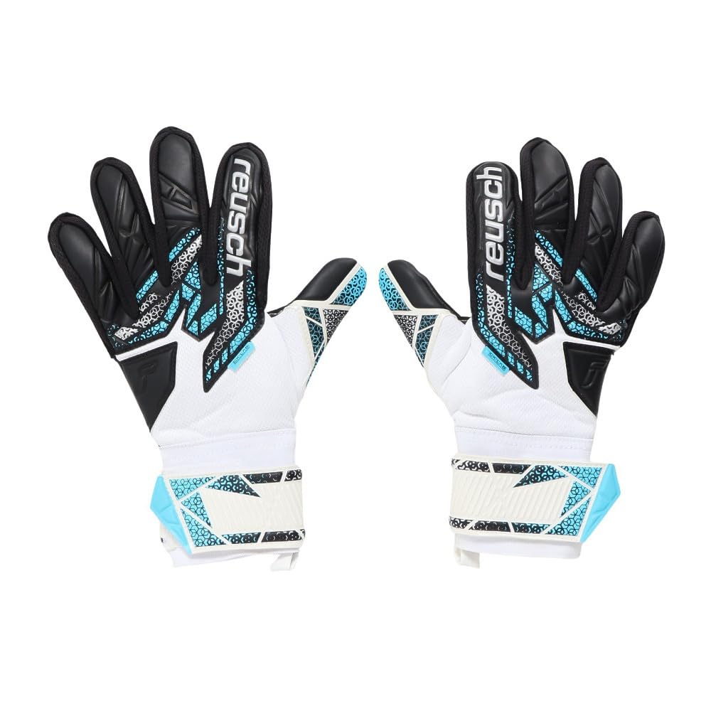 Reuch Goalkeeper Attract Silver 5560215 Soccer/Futsal Gloves, [1125] White/Silver, 8,