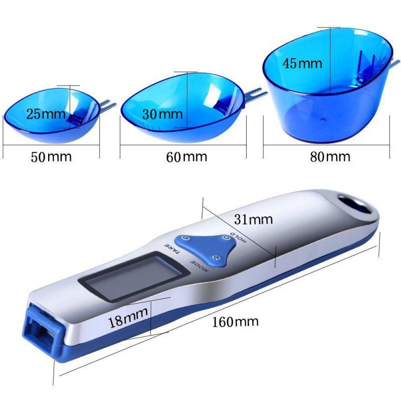 New Three-Spoon Digital Kitchen Scale - 0.1g Precision, 500g Capacity, Ideal for Ingredient Weighing