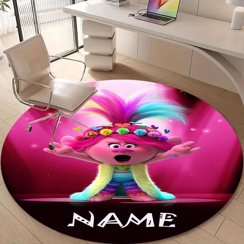 Personalized T-Trolls Round Chair Office Rug - Perfect for Mat, Office Chair & More - Ideal Gift for Birthdays and Holidays