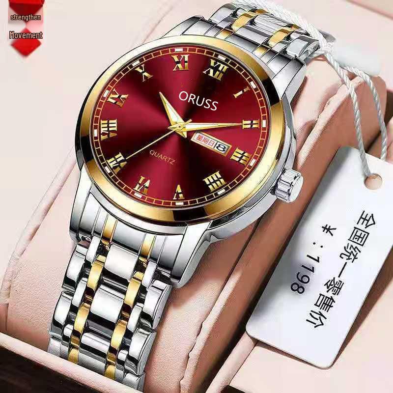 Oris 2024 Men's Quartz Watch: Swiss Brand, Fashionable, Luminous, Dual Calendar, Waterproof.