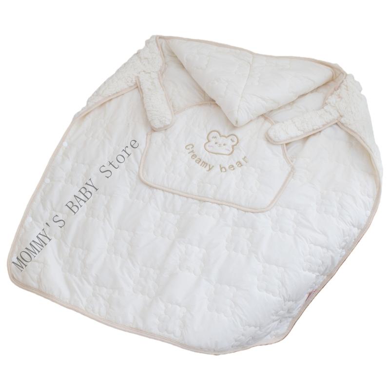 H3CD Multi Purpose Infant Cloak Blanket Strollers Cover Hooded Waist Stool Blanket