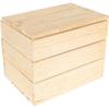 Boite de rangement - Creative Deco - Vintage - 27,5 x 20 x 21,5 cm - Bois naturel - Avec couvercle