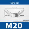 M4-M24 304 Stainless Steel Large Ear Ram's Horn Disc Butterfly Nut