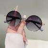 Vintage Round Sunglasses Men New Fashion Gradient Multi-color Sun Glasses Women Trendy Luxury Brand Design Casual Shades
