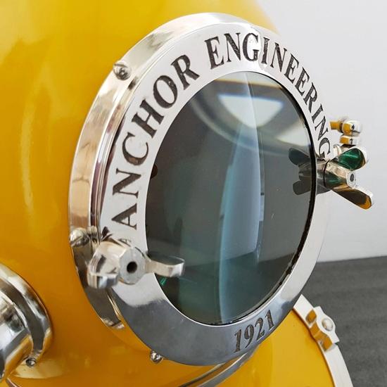45.72 Cm Yellow Diving Helmet 1921 Anchor Scuba Divers Helmet Brass Nautical Decorative Collection Gift
