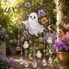 Festive Party Supplies for Halloween Acrylic Wind Chime Pendant, Crystal Suncatcher Hanging Ornaments, Decorative Mysterious Courtyard Chimes