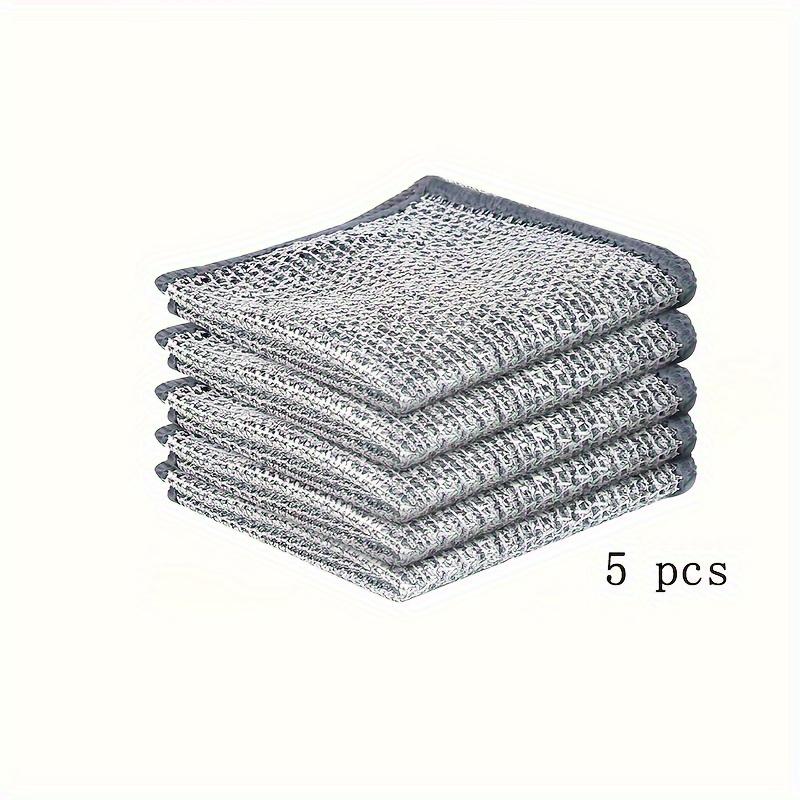 

5/10 Ткань из металлической проволоки, Ткань для ежедневной чистки, Сетчатая ткань, Антипригарная жиронепроницаемая ткань, Тряпка для мытья посуды, Тряпка для чистки сковороды 5pcs