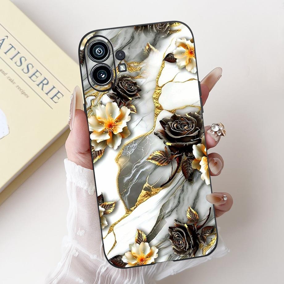 Butterfly Flower Landscape Marble Cartoon Cover For Nothing Phone 1 2 2a 3a Pro Case Phone (2a) (3a) Pro Capa Silicone Funda