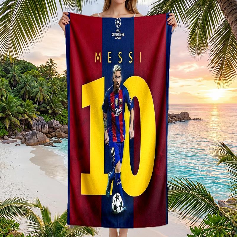 Asciugamano da Spiaggia Lionel Messi Morbido Microfibra Asciugamano Estivo Asciugatura Rapida Assorbente per Spiaggia Piscina Viaggio