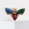 Stylish Luxury Glass Bee Brooches for Women Unisex Rhinestone Insect Pins Event Party Backpack Decoration Clothes Accessories
