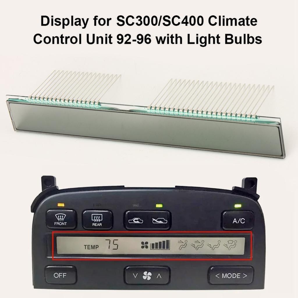 For Lexus SC300 SC400 Head Unit LCD Dashboard Display AC Climate Control 1992-1996
