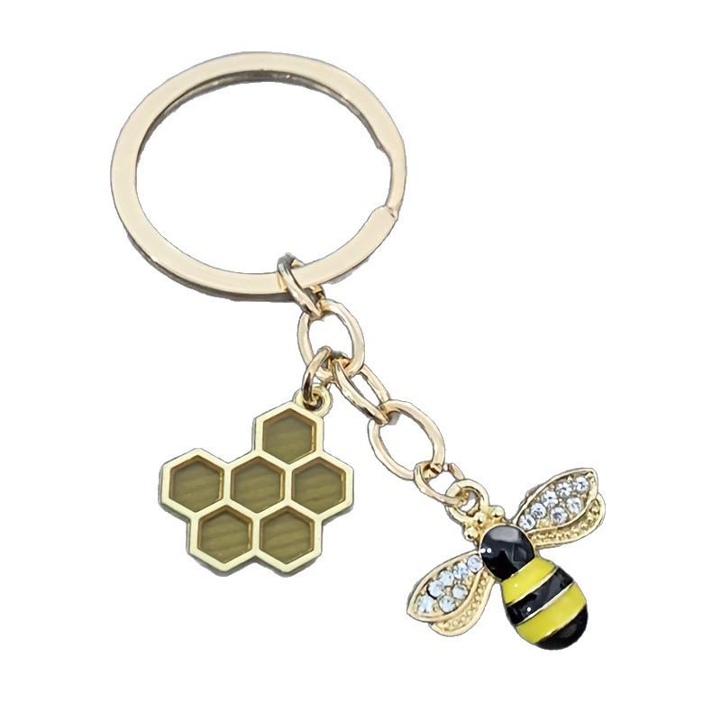Adorable Beehive Alloy Keychain Pendant