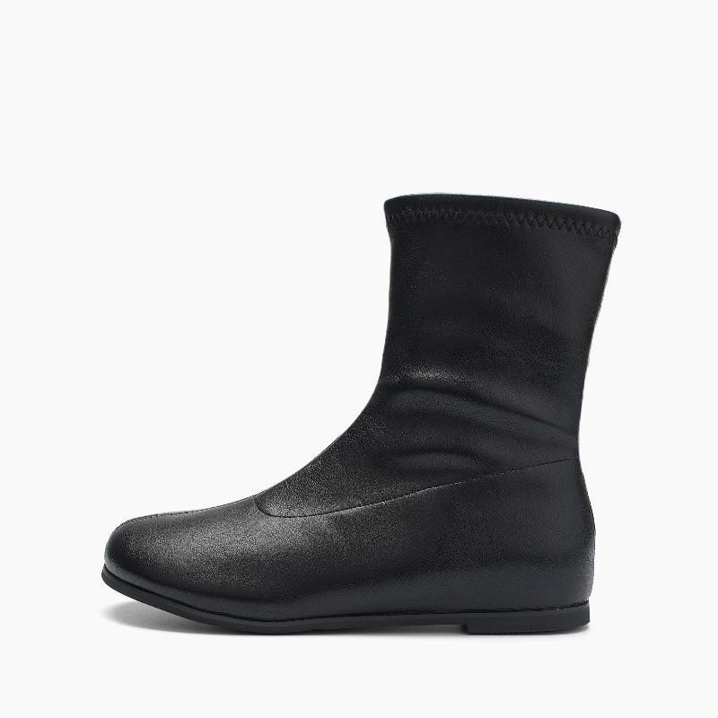 

High-end unmarked elastic thin boots women s simple one-pedal short boots fashion boots winter new models 40