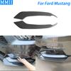 For Ford Mustang 2015-2017 Real Dry Carbon Fiber Front Bumper Fog Light Lamp Wind Knife Cover Trim Car Retrofitting Accessories