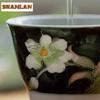 50ml Handbemalte Tinte Narzisse Teetasse Handgefertigte Teeschale Tasse Für Tee Teeverkostung Meditationsbecher Chazhan Meistertassen Teegeschirr