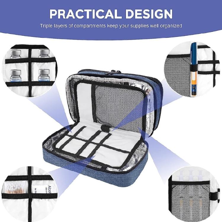 Temperaturkontrolltasche Professionelles Kühlsystem Geräumiger Innenraum Verstärkter Verschluss Für Medikamentenmanagement