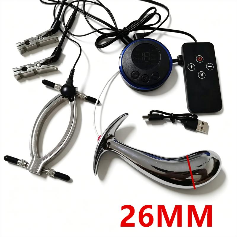 8 Modi Elektrischer Schlag Metall Analer Butt Plug Brustwarzen Klemmen Sex Spielzeug für Frauen Brustsauger Pumpen Schamlippen Klemmen Erwachsenenspiel