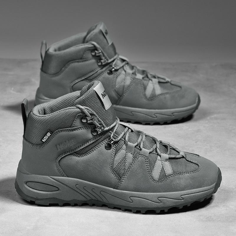 Outdoor large size mountaineering sports shoes autumn and winter new high-top shoes non-slip and wear-resistant mountaineering men's travel hiking