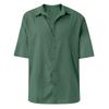 Men's Vintage Button Down Bowling Shirts Short Sleeve Summer Beach Shirt