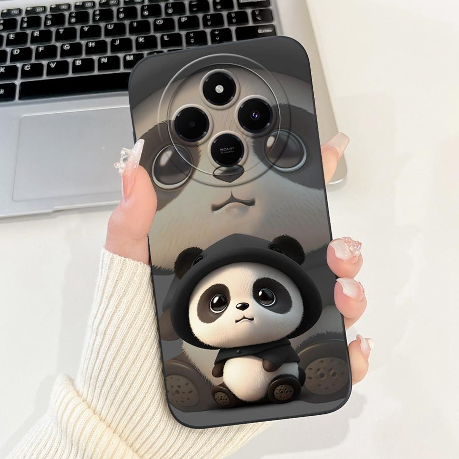 For Xiaomi Redmi 14C Case PocoC75 Cute Panda Cartoon Cover Soft TPU Phone Case For Xiaomi Poco C75 C 75 Redmi14C Back Cover Bags