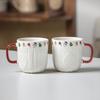 380ml Christmas Sweater Ceramic Mug with Festive Holiday Icons – Red Handle Coffee & Tea Cup Gift for Winter and Xmas