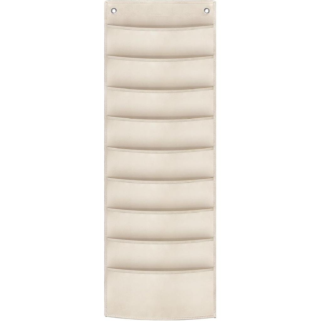 Vowcarol 9 Pocket Wall File Organizer, Magazine File Holder, Mail Organizer Wall Mount