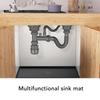 Under Sink Mat Cabinet Silicone Water Proof Mat Kitchen Cabinet Liner Under Sink Tray Organizer S Size Black