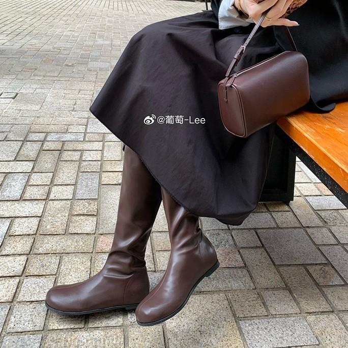 New Spot Small Boots 2025 Autumn and Winter New Thin Internet Celebrity Inner Height Increase Long Tube Knight Boots But