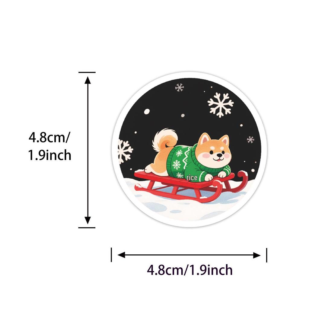 50 Happy Christmas Cartoon Waterproof Stickers for Phone Cases, Water Cups, Desktops, and Journals