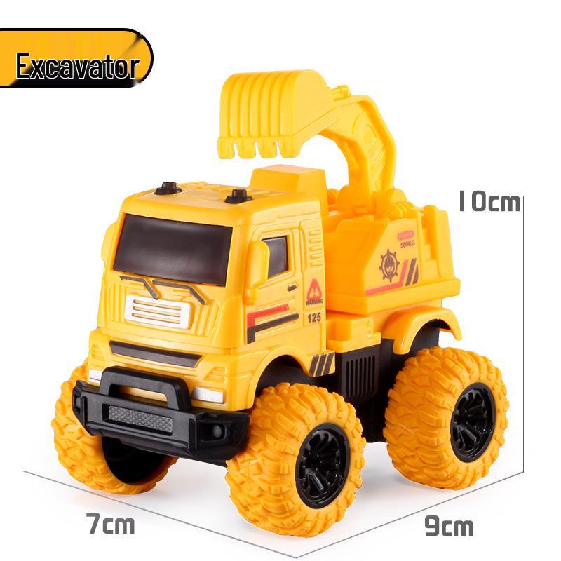 Kids' Inertial Excavator Toy Car: Off-Road Vehicle for Boys, Perfect for Small Gifts and Night Markets