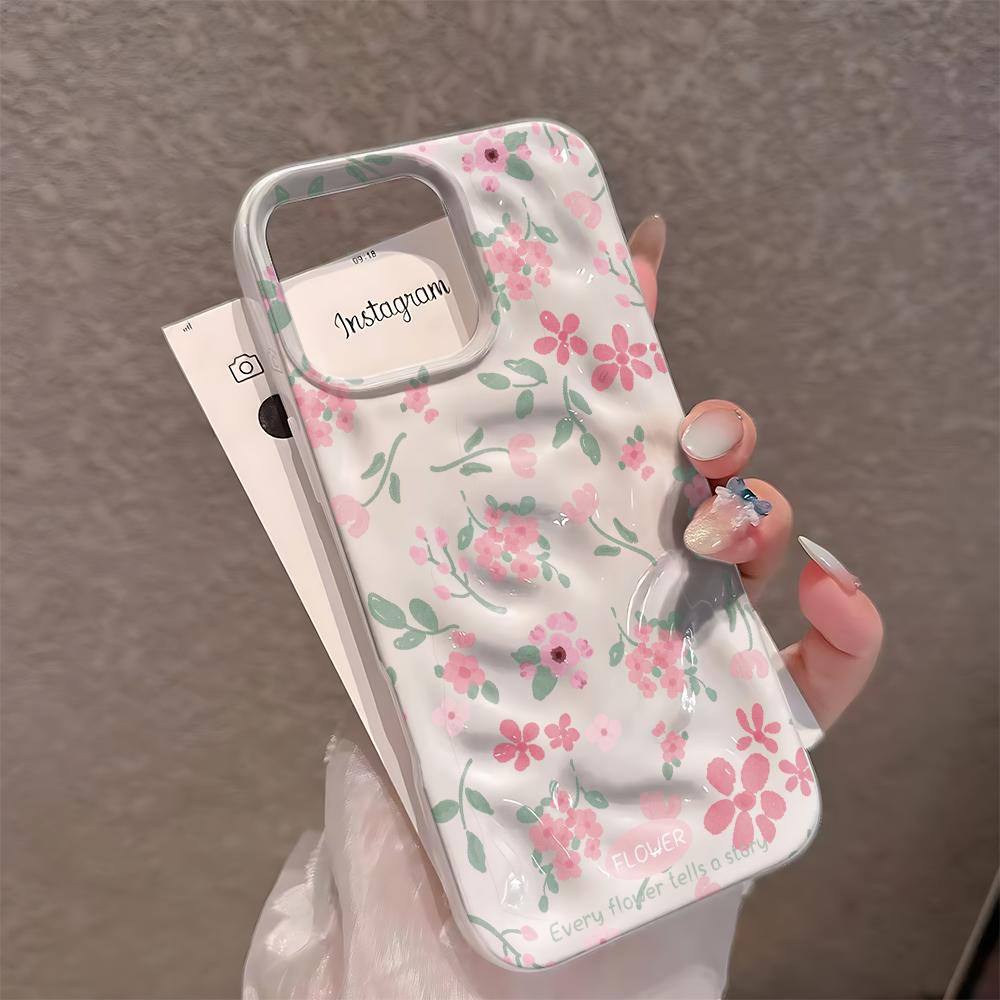 Anti-Scratch Floral Flower Silicone Case For Iphone 14 17 13 11 16 Plus 12 15 Pro Max Durable Protective Cover