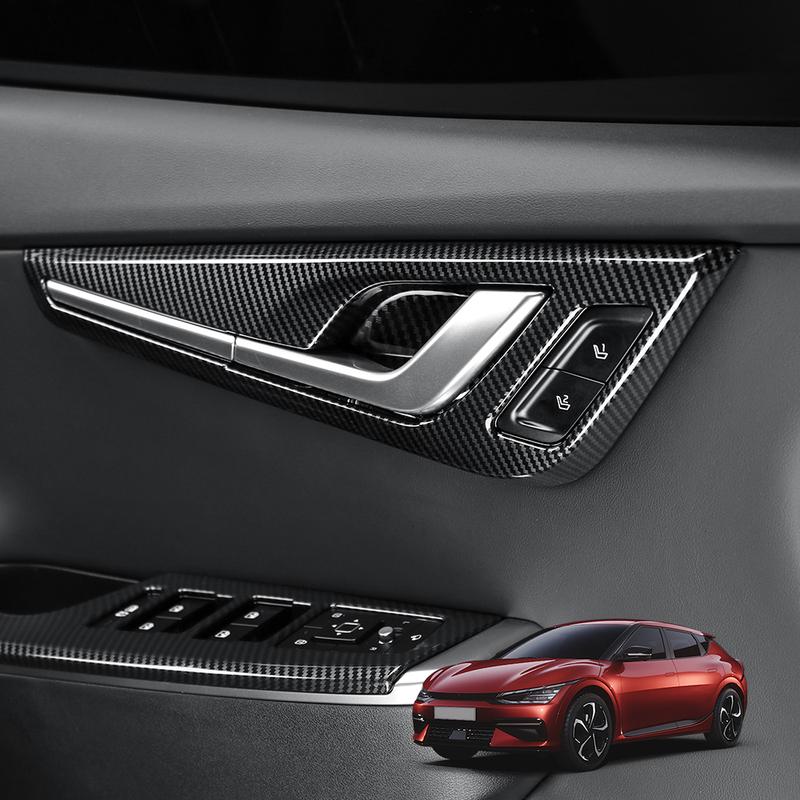 For KIA EV6 -2026 LHD/RHD Auto Interior Accessories Interior Mouldings Inner Door Panel Handle Cover Trim ABS Material